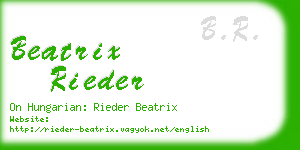 beatrix rieder business card